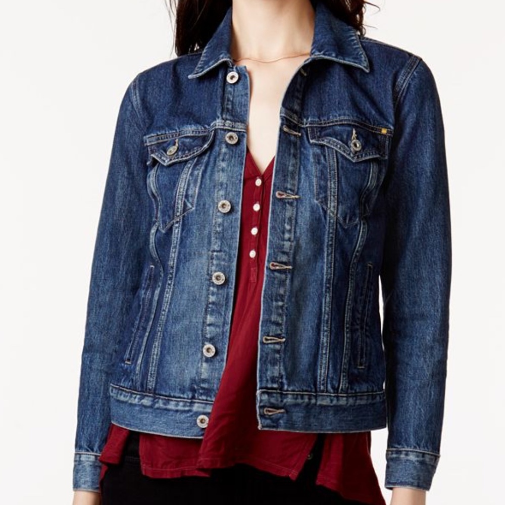 #19 Women's LUCKY BRAND Cotton Denim Trucker Jacket